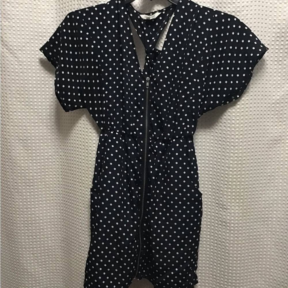 TRAMP Navy Polka Dot dress